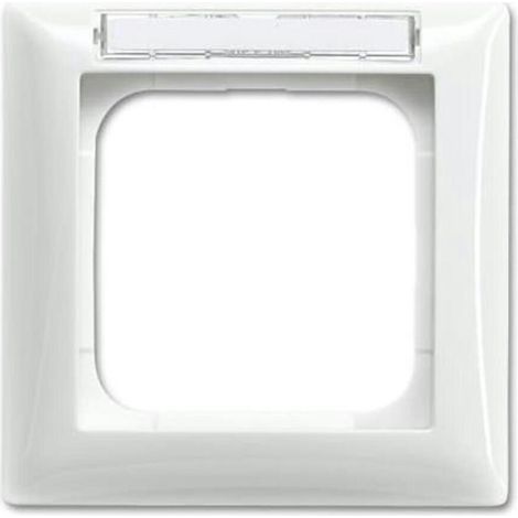 Busch-Jaeger Cadre de recouvrement avec fenêtre transparente avec champ d'inscription 1 compartiment blanc alpin - Busch-balance® SI (1721 NSK-914), 2CKA001754A4826