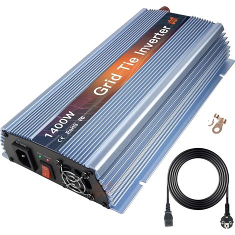 Micro onduleur solaire, puissance de sortie de 1400W, haute efficacité, Bleu-1400W, 36V (20-50VDC), 230V (190-260VAC) (1/2)