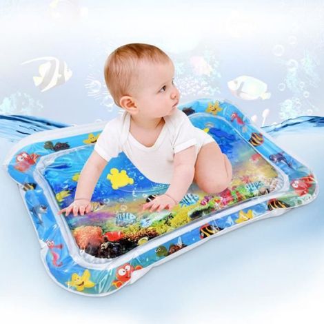 Tapis D'eau Gonflable - PVC Épais 0,25 mm - Pour Stimulation Sensorielle Bébé - Jeu Tactile et Visuel - 1 Pièce (1/4)