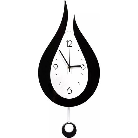 Horloge Murale Silencieuse Sans Tic Tac,Pendules Murales Moderne CréAtive Avec Pendule En Forme De Goutte D'Eau, Pendule NuméRique (1/5)