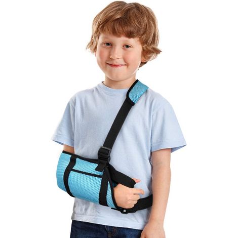 Ej.Life Armschlinge, Child Arm Sling Schulter Wegfahrsperre Kids Arm Sling mit Bund und Aufbewahrungstaschen für Kinder gebrochener Arm, Ellbogen, Handgelenkstütze und Wiederherstellung von Verletzung (1/5)