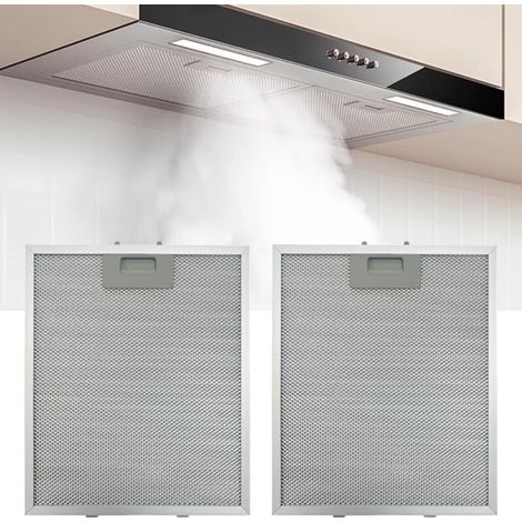 Filtre de Graisse Métallique de Capuchon de Cuisinière, (2PCS, 320x260mm)Filtre de Ventilation de Capuchon en Maille en Aluminium à 5 Couches, Filtres de Ventilateur d'Extracteur Universel (1/5)