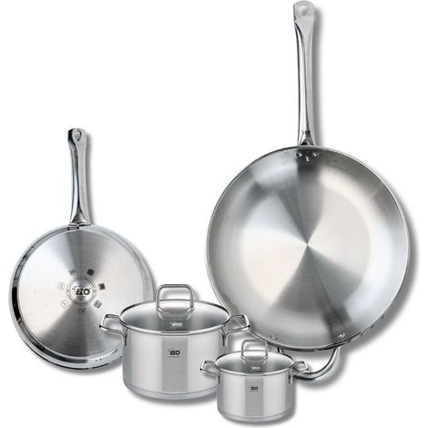 Batterie de cuisine 2 poêles 24/32 cm et 2 faitouts 12/16 cm (1/5)