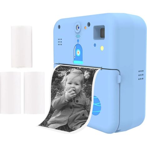 Mini imprimante deux en un portable camera instantanée thermique sans fil pour étiquettes et photos DIY créatif