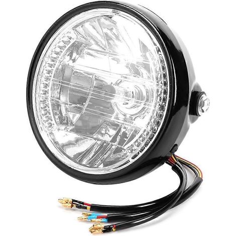 Phare avant de moto 7' H4 avec clignotant LED