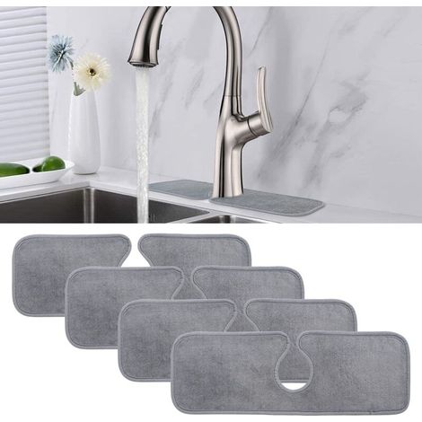 4 Pcs Tampon Absorbant pour Robinet de Cuisine Tapis Anti-éclaboussures Tapis de Séchage de Vaisselle (4515CM) (1/5)