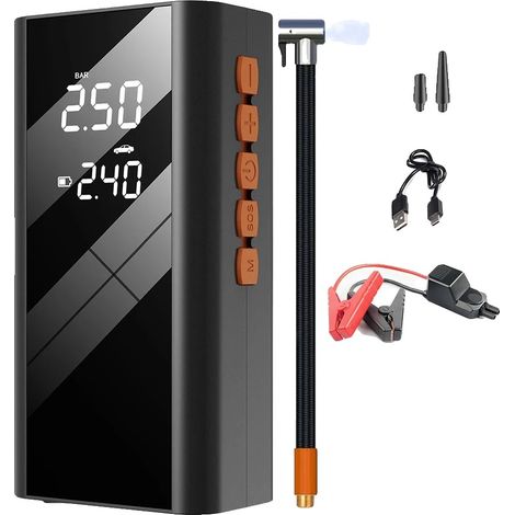 Démarreur, Compresseur d'air, Batterie externe portable, Ajouter la boîte EVA2, Alimenté par batterie (1/2)