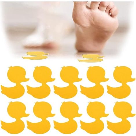 12 adesivi antiscivolo per vasca da bagno, adesivi antiscivolo per doccia, simpatici adesivi antiscivolo a forma di anatra per vasche da bagno per bambini, adesivi antiscivolo autoadesivi (1/5)