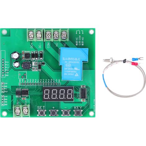 Module thermocouple type K, détection température, relais de commande sortie série, interrupteur 30A (1/5)