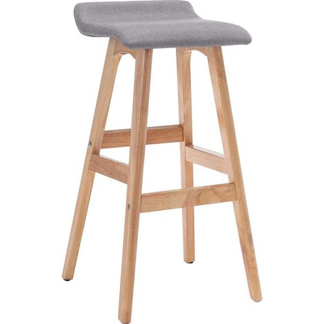 vidaXL Chaise de bar Gris clair Tissu (1/5)
