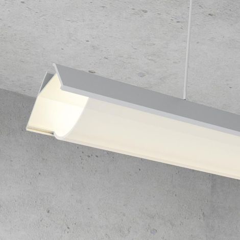 IluminaShop - Perfil de Aluminio Redondo Oehq 12V/24V/220V 2 metros – Opcional Colgante (1/3)