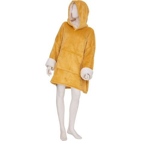 Sudadera con capucha - franela - amarillo ocre - L-XL - Atmosphera créateur d'intérieur