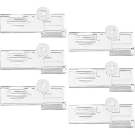 6 Pièces Pince à carton de lait, Pince à carton rétractable créative, Pince à sceller les aliments, Pince à sceller les cartons de lait, pour la maison, la cuisine, le bureau (Transparent) (1/5)