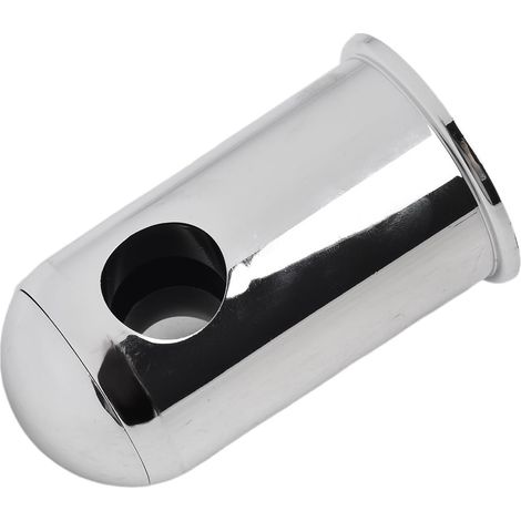 Support de barre de douche mural en ABS argenté de 22 mm pour tringles à rideaux de salle de bain - Fixation par vis (pièce unique) (1/5)