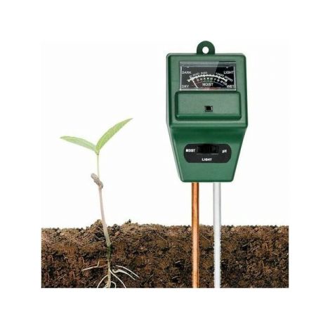 Testeur ph Terre 3 en 1 Testeur ph Sol, Soil Tester Kit Testeur Humidité Plantes PH Terre Metre Sol pour Fleurs/Herbe/Plante/Jardin/Ferme/pelouse (Vert)