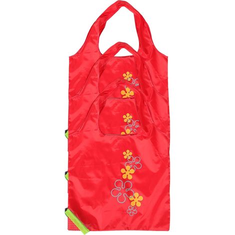 de 3 sacs cabas pliables et réutilisables en polyester motif