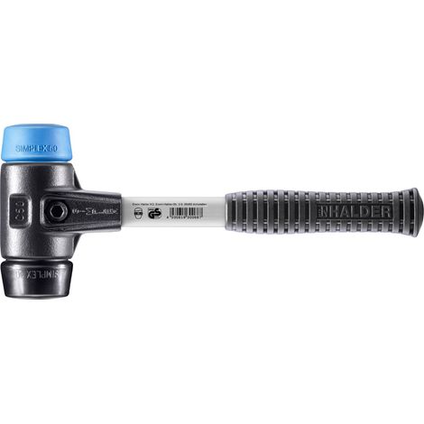 Hammer HALDER SIMPLEX TPE weich / Weichmetall mit verstärktem Tempergussgehäuse und Glasfaserstiel - D=50 mm - 3712.050 (1/5)
