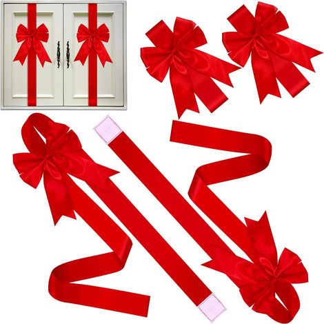 de rubans festifs pour portes placards Noël avec grands nœuds x pouces Ensemble 6 8 40 rouges (1/5)