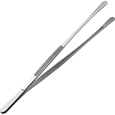 Pince à barbecue longue en inox de 30 cm, et les grillades. Outil de service en métal (1/5)