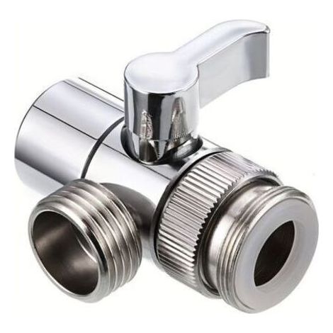 Pair Vanne de dérivation de douche à trois voies, vanne de dérivation de robinet à 4 voies, vanne de dérivation de robinet, vanne d'arrêt, vanne de dérivation de cuisine ou de salle de bain (1/5)