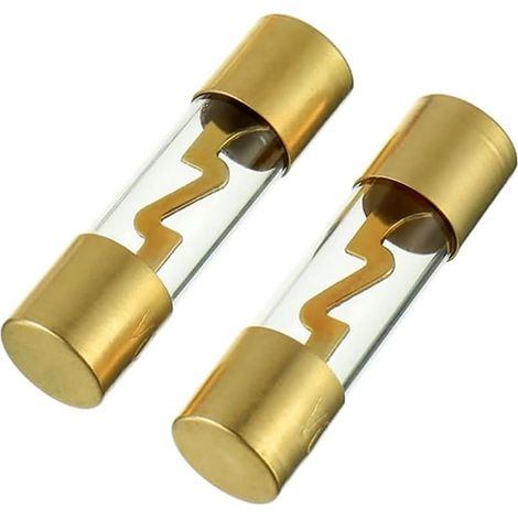 Luftschloss AGU Lot de 2 fusibles 50 A AGU 10 x 38 mm Protection audio de voiture Fusibles Tube en verre Recharge 12 V-48 V pour voiture (1/3)