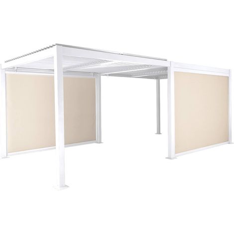sweeek - Pergola mit Lamellendach Palace 3x6m + 2 Markisen 3m