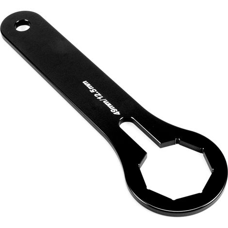Clé à molette de 49 mm pour bouchon de fourche avant, amortisseur à double chambre, réglage d'amortisseur, compatible Yamaha (noir) (1/5)