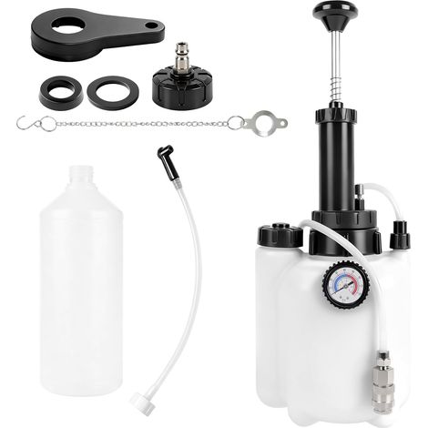 Dispositif d'échappement d'huile de frein manuel, dispositif d'échappement de pression d'échappement d'huile de frein de 3 litres, outil d'échappement de système de freinage automobile, avec extracteu (1/5)