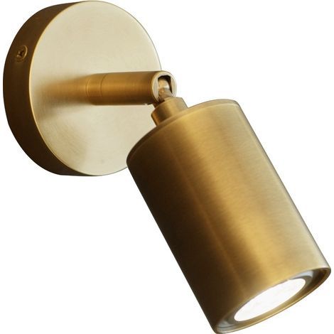 Wandleuchte komplett aus Kupfer für das Hauptschlafzimmer, schlichte Nachttischlampe, Mini, drehbar, verstellbarer Winkel, mit Wippfunktion. (1/5)