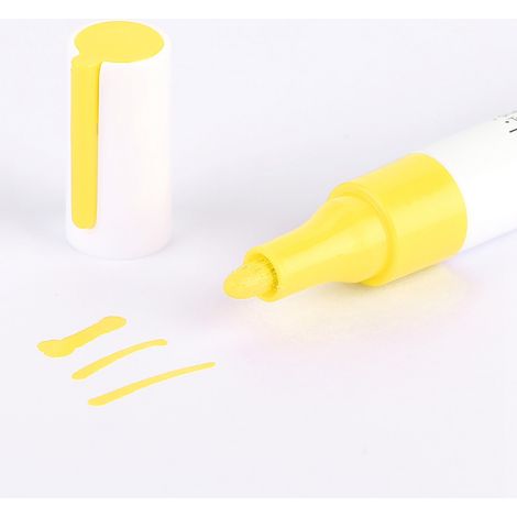 Marqueur de pneu jaune étanche, stylo peinture professionnel pour voiture, 1 pièce (1/5)