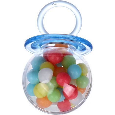 Lot de 12 boîtes à bonbons en forme de mamelon, bleues, pour cadeaux de mariage ou de fête. Boîtes en plastique. (1/5)