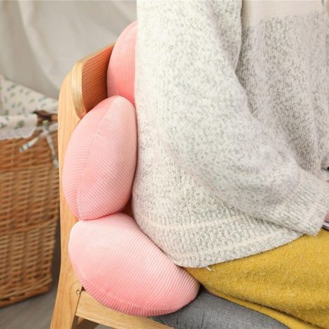 Coussin Fleur Marguerite Rose Doux - Oreiller Sol/Chaise - Décor Esthétique (1/5)