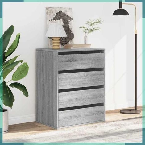 852875 Commode d'angle sonoma gris 60x41x76 cm bois d'ingénierie (1/5)