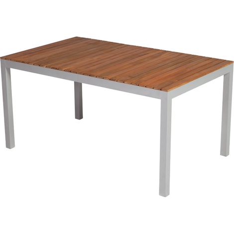 Tisch 150 x 90cm Alu/Akazie FSC 100%