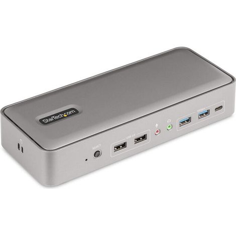 StarTech.com Docking Station KVM USB-C para Portátil - Replicador de Puertos USB Tipo C para 2 Monitores DisplayPort 4K 60Hz - Hub 5x USB - PD 90/45W para 2 Portátiles - Win Mac (1/4)