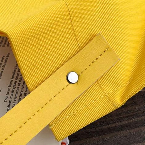 Sac fourre-tout réutilisable grande capacité, design tendance en polyline, sac de courses en tissu pour la maison, les voyages et le bureau, jaune (1/4)
