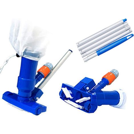Kit de nettoyage de piscine avec aspirateur et tête d'aspiration, outil de nettoyage et de récurage, prise européenne. (1/5)