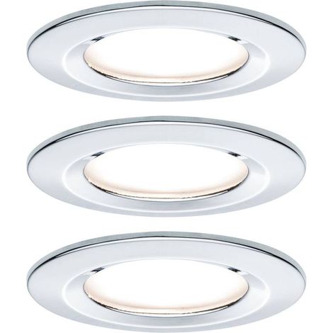 Paulmann Nova Lampada da incasso per bagno Kit da 3 LED (monocolore) LED 18 W IP44 Cromo (lucido) (1/4)