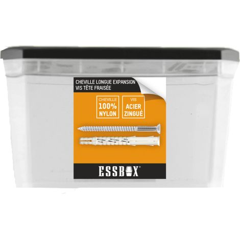 Cheville Universelle, ØM6 mm x 60 mm, Boite de 25, EX-9201110660, Idéale pour Les Charges très Lourdes, Fixation Robuste et fiable pour Une Utilisation dans des Murs en béton