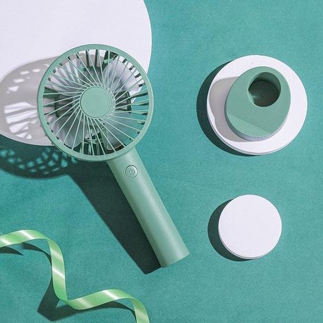 1 Ventilateur, portable pliable, 4 vitesses silencieux, USB rechargeable, bureau voyage extérieur (1/3)
