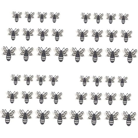 4ensembles Autocollants Muraux Perlé Pour Décoration Bee De Abeilles Éclairées Pour Créer Un Ambiance Artistique Décoration Murale Amovible Et Colorée (1/5)