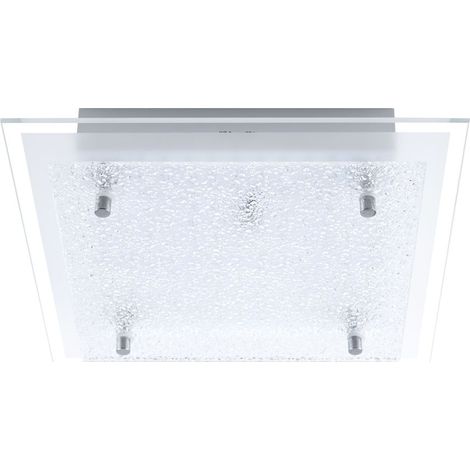 Plafonnier lampe de cuisine plafonnier salon, verre dépoli, 9.7W 1000lm 4000K, LxW 28x28 cm