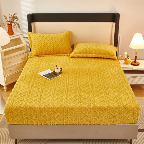 Housse De Matelas - Flanelle Épaisse - 150 x 200 cm - Pour Lit Standard - Hiver - Protection Douce Et Chaude - 1 Pièce (1/5)