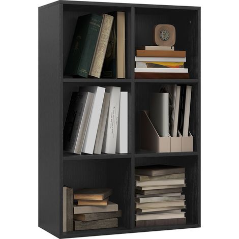 HOMCOM Cubic Cabinet Bookcase Storage Shelves for Home Office Black (1/5)