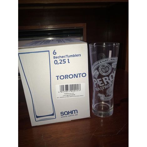 Peroni - Lot de 6 verres demi-pinte - Verres à bière officiels
