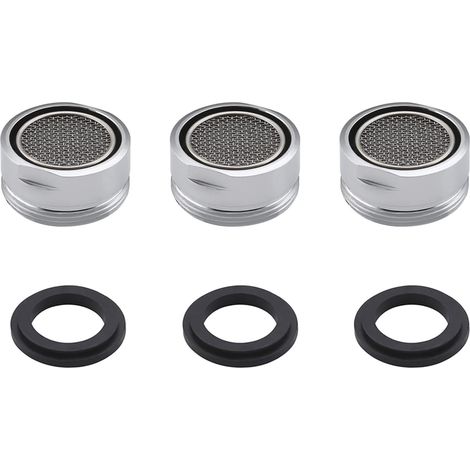 3 Pièces Mousseur Robinet, Aerateur Filtre Robinet avec Joint D'étanchéité Salle de Bain M24, PA1B-P3 (1/5)