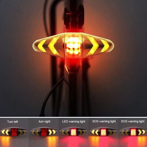 Clignotants de feu arrière de vélo avec feu de feu arrière de vélo sans fil LZX91106734 ECLAIRAGE POUR CYCLE (1/3)