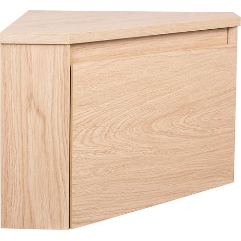 Mobile lavabo angolare sospeso SINEA L.36,5 x H.28 x P.36,5 cm effetto legno beige