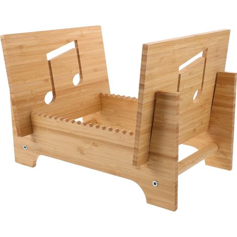 Porte-disques vinyles, jusqu'à 18 albums, étagère de rangement en bois grande capacité, présentoir de table, meuble portable pour la maison et le bureau. (1/5)