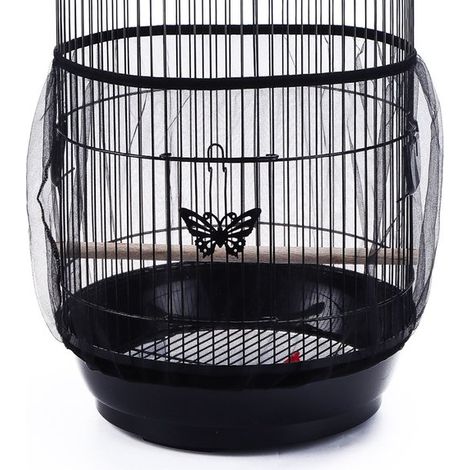 Funda de malla lavable para jaulas de pájaros transpirable y a prueba de polvo disponible en varios tamaños para diferentes jaulas, azul, XXL (1/5)